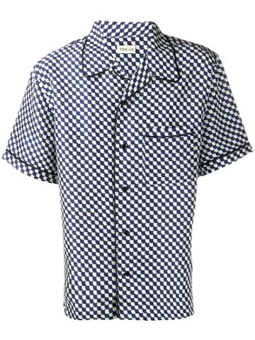 You As Scallop-print Shirt - Blue