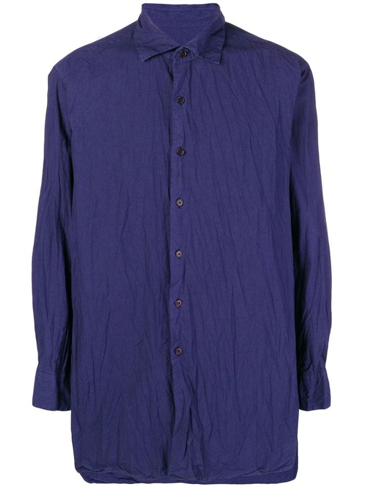 Casey Casey Creased Long-sleeve Shirt - Blue