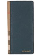 Burberry Housecheck Vertical Wallet - Blue