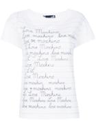 Love Moschino Branded Notepad T-shirt - White