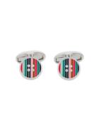 Paul Smith Striped Cufflinks - Multicolour