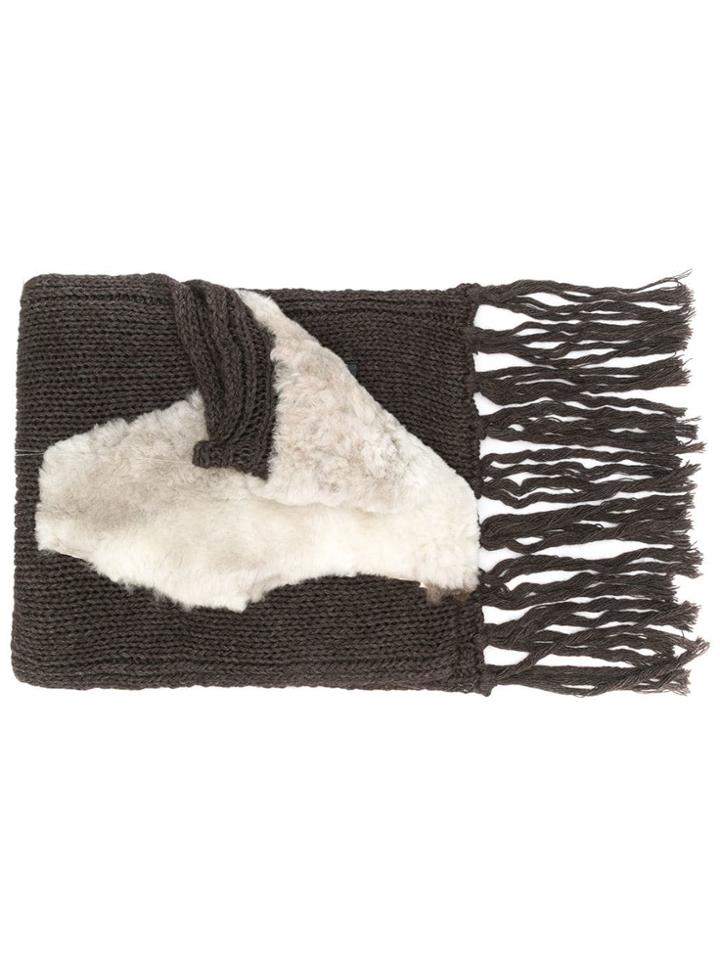 Cutuli Cult Oversized Knit Scarf - Brown