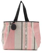 Stella Mccartney Striped Logo Tote - Red