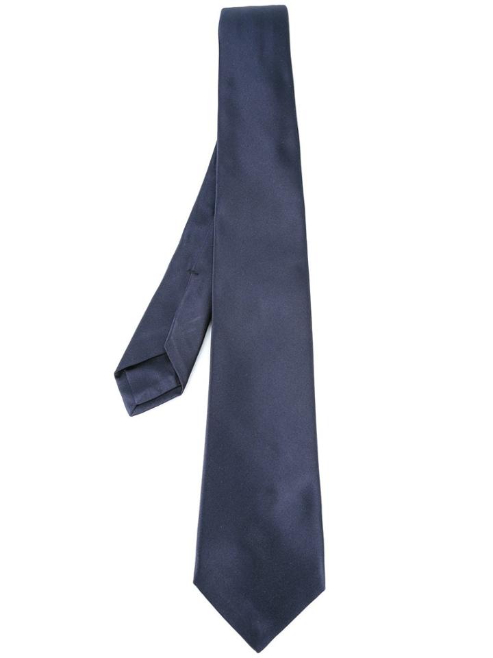 Kiton Plain Tie - Blue