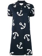 Thom Browne Anchor Icon A-line Polo Dress - Blue