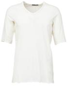 The Viridi-anne V Neck T-shirt, Men's, Size: 3, White, Cotton