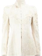 Dries Van Noten - Sequin Embellished Jacket - Women - Cotton/linen/flax/sequin - 38, Women's, White, Cotton/linen/flax/sequin