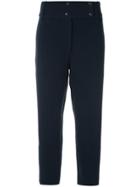 Gloria Coelho High Waisted Cropped Trousers - Blue