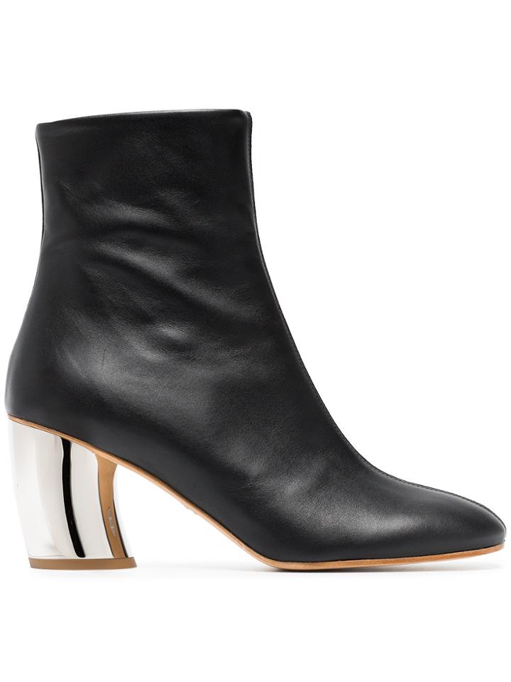 Proenza Schouler Black Half And Half 70 Leather Boots