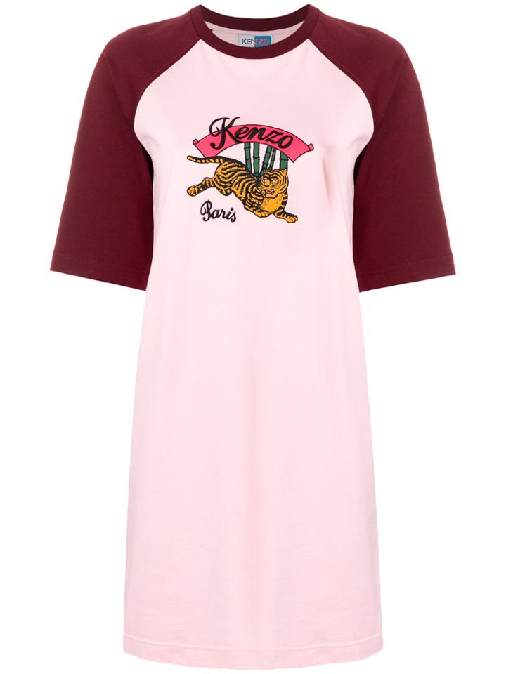 Kenzo Front Logo Dress - Pink & Purple
