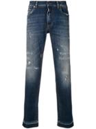 Dolce & Gabbana Distressed Slim Jeans - Blue