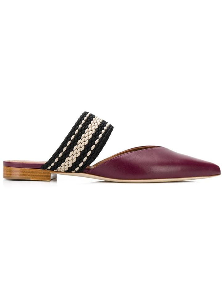 Malone Souliers By Roy Luwolt Hannah Flat Mules - Red