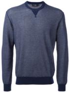 Hackett - Neck Detail Sweatshirt - Men - Cotton/cashmere - Xxl, Blue, Cotton/cashmere