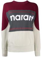 Isabel Marant Panelled Logo Print Sweatshirt - Red