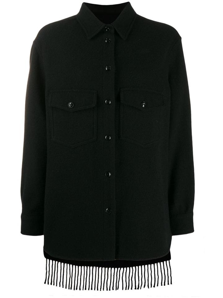 Woolrich Striped Shirt-jacket - Black