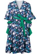 Delpozo Stars Print Dress, Women's, Size: 42, Green, Cotton