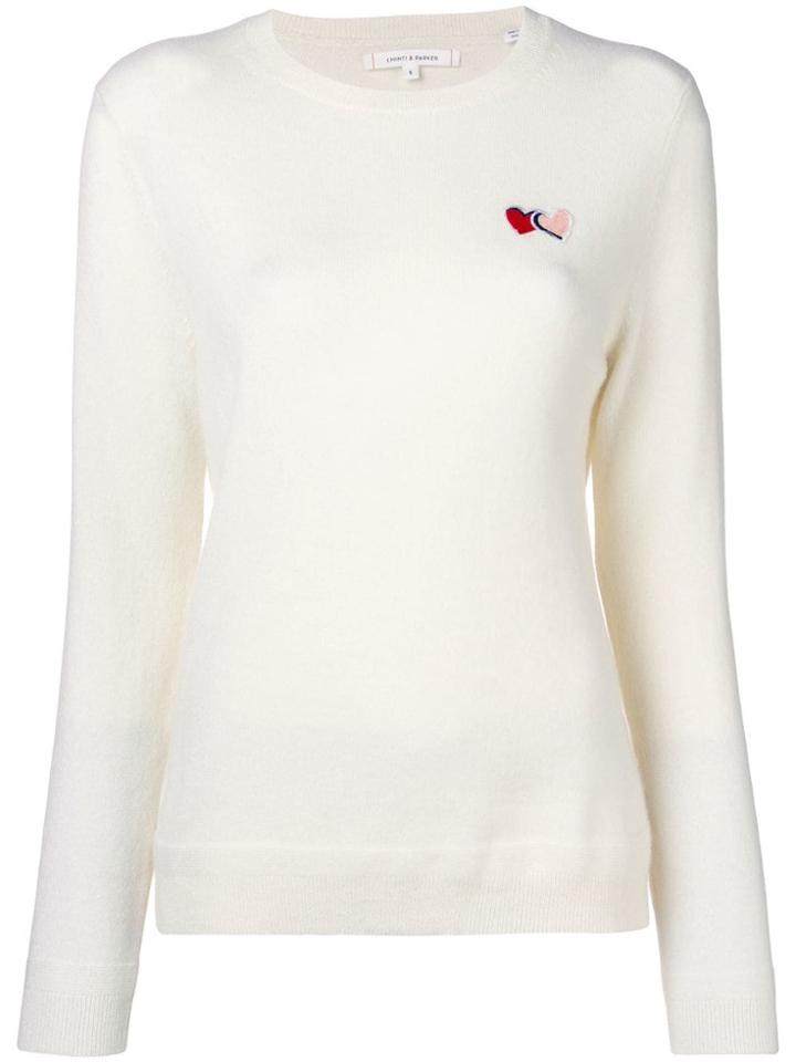Chinti & Parker Logo Sweater - Nude & Neutrals