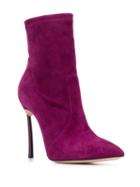 Casadei Blade Ankle Boots - Purple