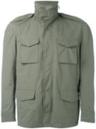 Mp Massimo Piombo Zip-up Field Jacket, Men's, Size: 52, Green, Cotton/viscose