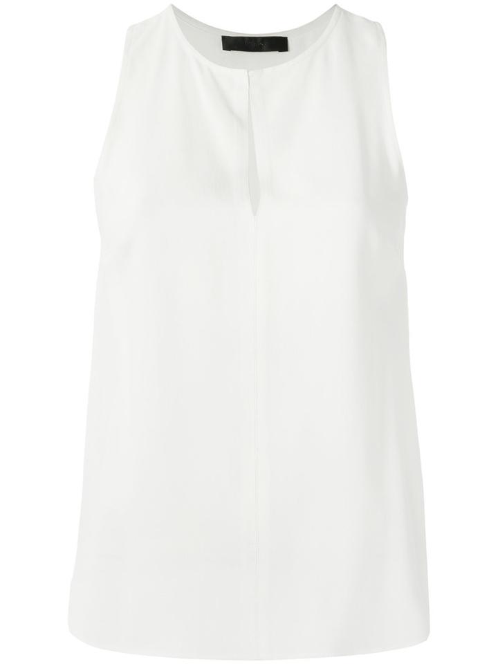 Talie Nk Cut Out Detail Top, Women's, Size: 36, White, Acetate/viscose