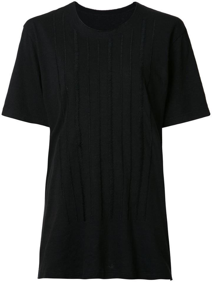 Uma Wang Embroidered Bars T-shirt - Black