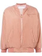See By Chloé Sateen Finish Bomber Jacket - Pink & Purple