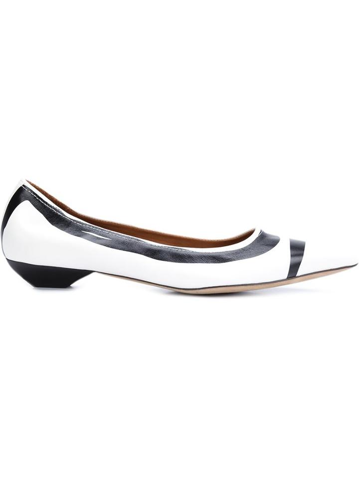 Lanvin Sketch Print Ballerinas, Women's, Size: 35, Black, Calf Leather/bos Taurus