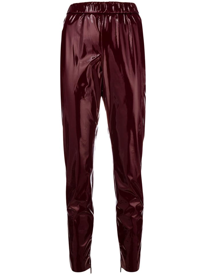 Msgm Pvc Track Pants - Red