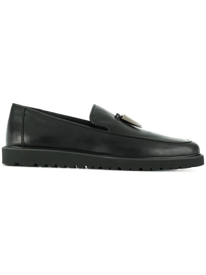 Giuseppe Zanotti Design Shark Tooth Loafers - Black