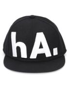 Haculla - 'ha.' Print Cap - Unisex - Acrylic/wool - One Size, Black, Acrylic/wool