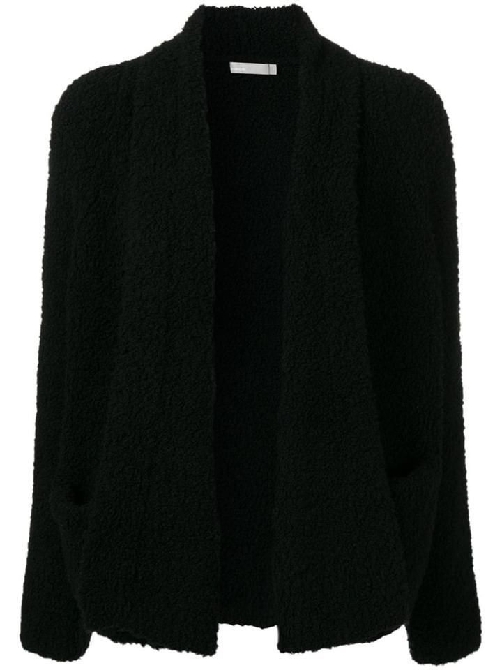 Vince Fleece Knit Cardigan - Black