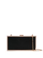 Christian Siriano Ribbed Box Clutch - Black