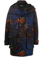 Dsquared2 Printed Cotton Parka - Black