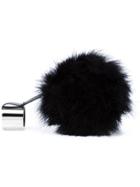 Perrin Paris Fuzzy Round Clutch - Black