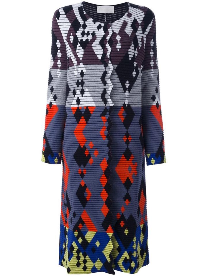 Peter Pilotto Ottoman Coat, Women's, Size: Xs, Polyamide/spandex/elastane/angora/wool