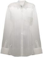 Viktor & Rolf Sheer Long-sleeve Blouse - White