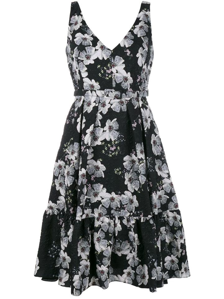Erdem Embossed Flared Dress - Black