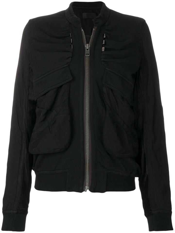 Haider Ackermann Gathered Detail Bomber Jacket - Black
