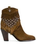Ash Tassel Ankle Boots - Brown