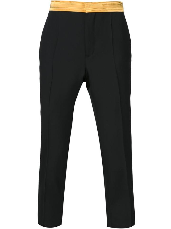 Haider Ackermann Waistband Trousers, Men's, Size: 46, Black, Wool