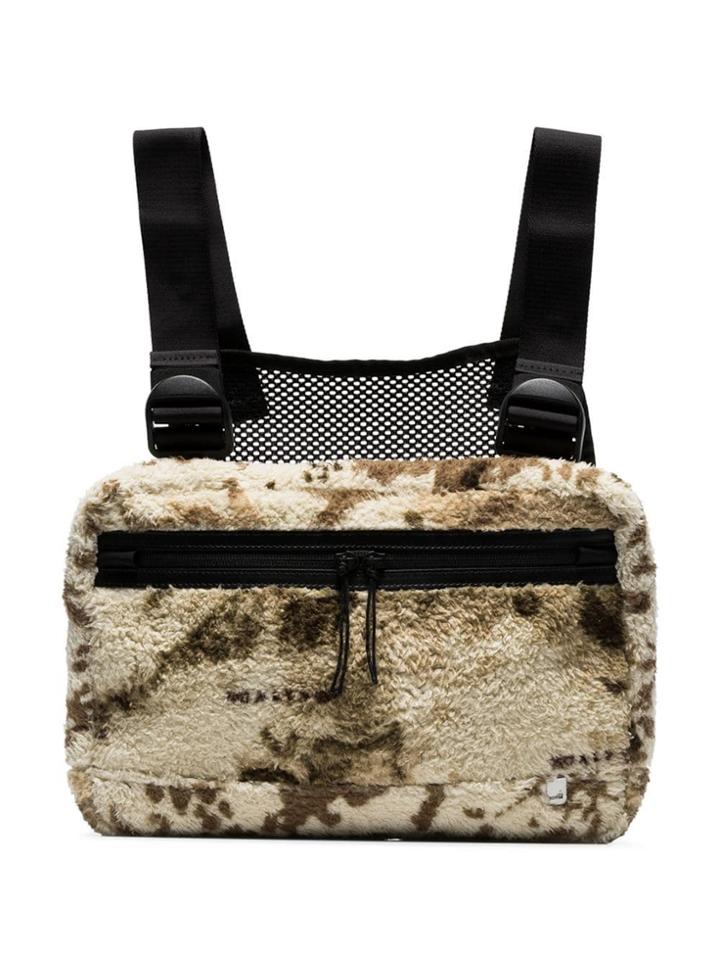 1017 Alyx 9sm Beige Polar Camo Print Leather Harness Bag - Green