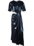 Prabal Gurung Asymmetric Sequined Dress - Blue