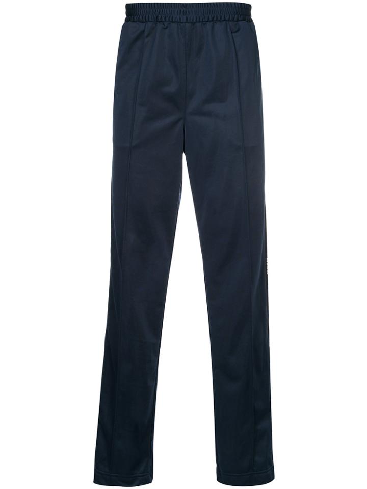 Msgm Fitted Casual Trousers - Blue