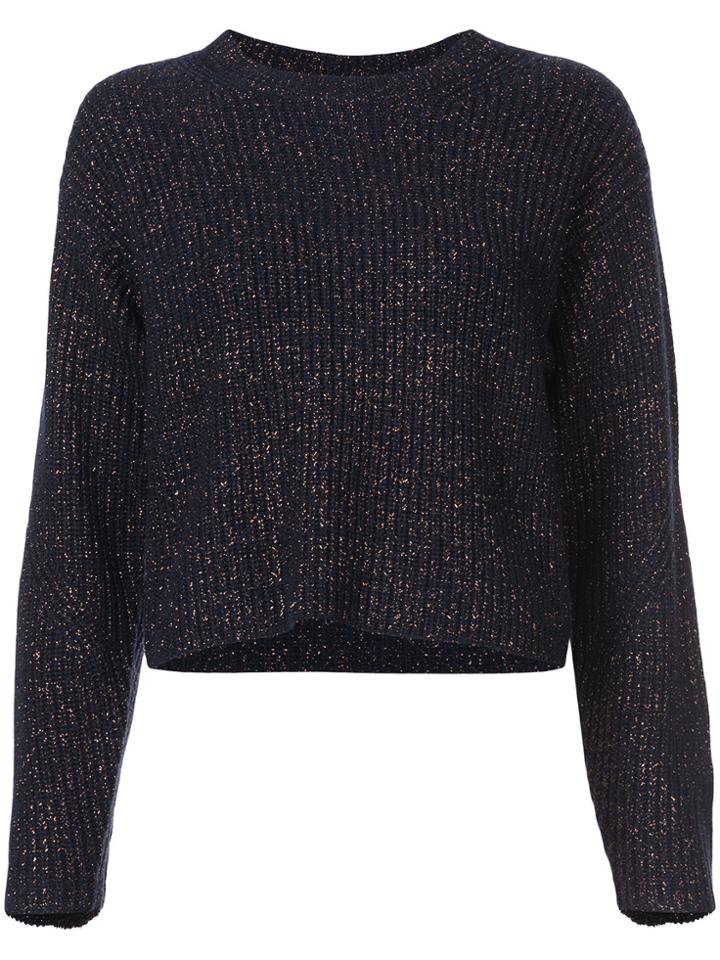 Rag & Bone Ribbed Lurex Jumper - Blue