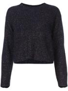 Rag & Bone Ribbed Lurex Jumper - Blue