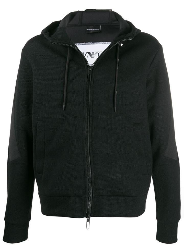 Emporio Armani Performance Mesh Hoodie - Black