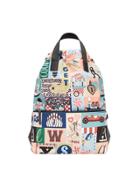 Fendi Kids Patch-work Drawstring Backpack - Multicolour