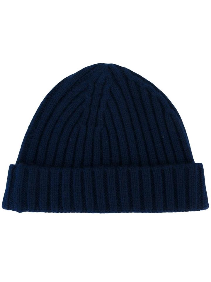 Vanessa Bruno Rib Knit Beanie, Women's, Blue, Wool/yak