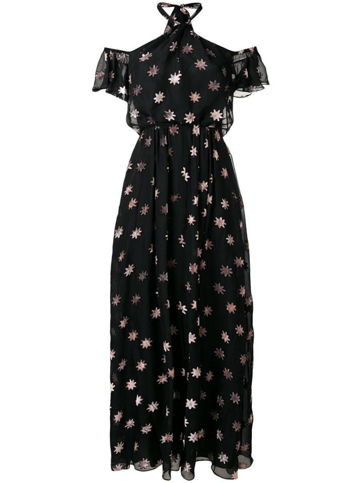 Temperley London Velvet Star Twist Dress - Black