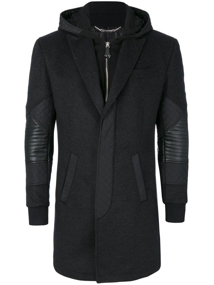 Philipp Plein - Long New Isaac Coat - Men - Polyamide/cashmere/wool - L, Black, Polyamide/cashmere/wool